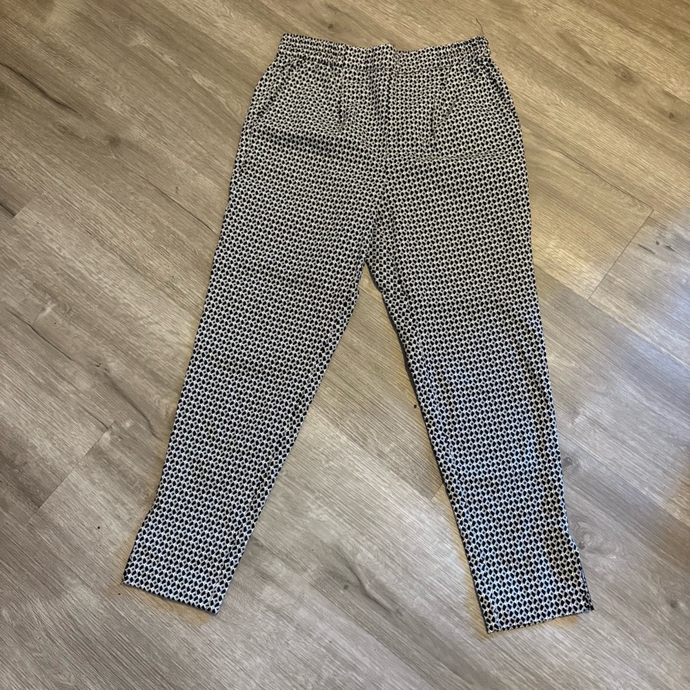 Anthropologie Black and White Geometric Pants